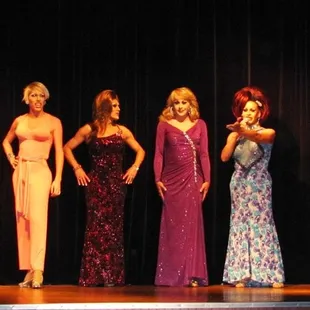 a group of women on stage