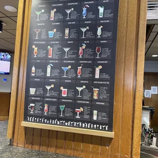 a cocktail menu