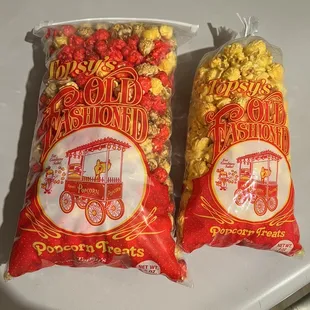 10/16/2022 - my bag of the spicy/sweet/cheesy mix (forgot what they called it) &amp; wifey's cheese popcorn