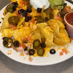 a plate of nachos