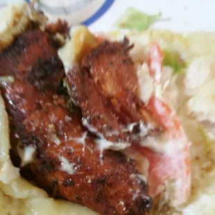 Thus is my BURNT Chicken sub that the Manager REFUSED to take back when I called to complain!   DO NOT ORDER FROM HERE!