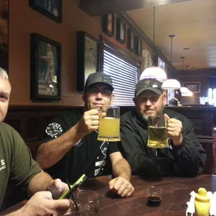 Cold beer and good friends