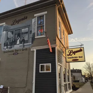 the front of the building