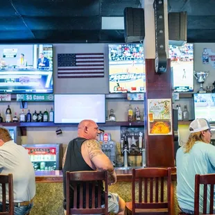 people sitting at the bar