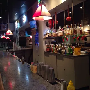 the bar area