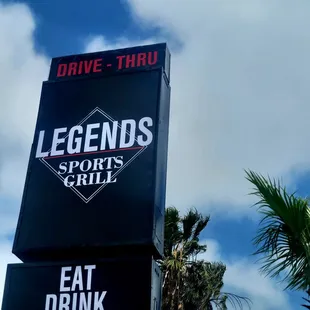 a sign for the restaurant