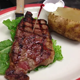 a steak and a potato