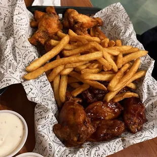 Wings and fries