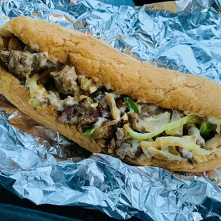 Amazingly good and reasonably priced mushroom Philly cheesesteaks!