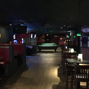 a pool table and billiards
