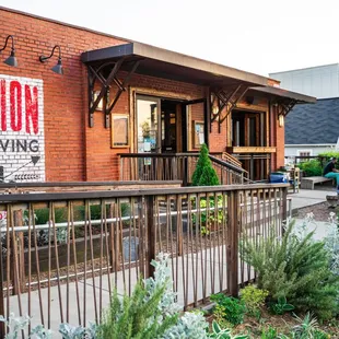Enjoy a sunset view of Charlotte's skyline from our patio