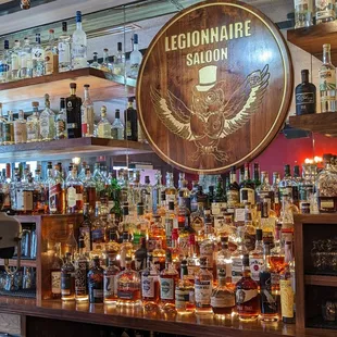 a large selection of liquors