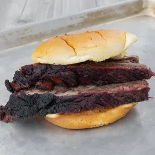 Fatty Black Angus Brisket Sandwich