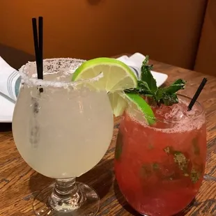 Margarita &amp; Strawberry Mojito