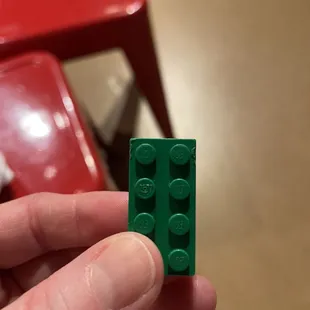 Many LEGO pieces had teeth marks from kids biting the bricks!