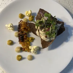 Crab milfoy appetizer