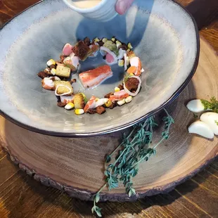 Ajo Blanco - with crab