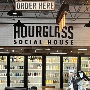 Wine, beer, specialty waters and sodas, etc.