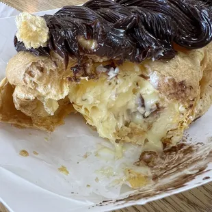 Inside the huge eclair