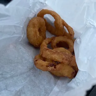 Beer battered onion rings