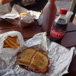 I got the New Yorker on white rather than rye. A bit messy (get extra napkins), but SUPER tasty!