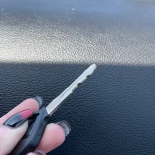 Polished keys after being cut