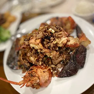 a plate of food on a table
