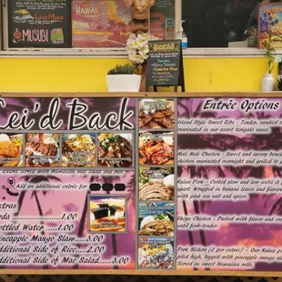 Our updated menu as of 09/2020