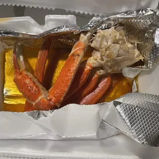 Crab legs that come with Seafood ramen