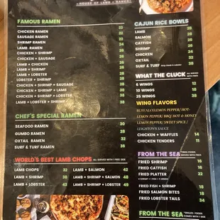 Menu front