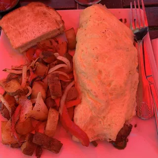 Meat Lovers Omelets and Scrambles Breakfast
