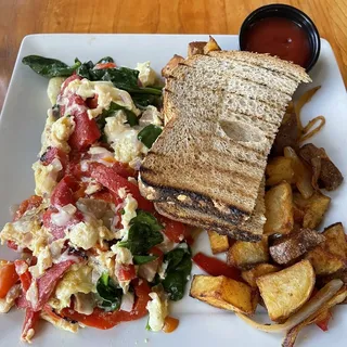 Chicken Apple Omelets and Scrambles Breakfast