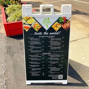 Outdoor Menu