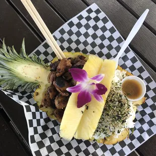 Teriyaki Chicken Pineapple Bowl