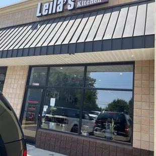 the front of the restaurant