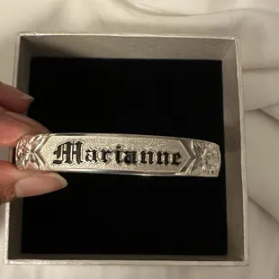 My sterling silver Hawaiian bangle bracelet