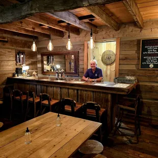 Tasting room - our guide, Christian