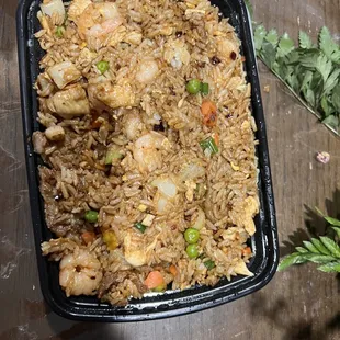 House friend rice. ( spicy). So flavorful and delicious.