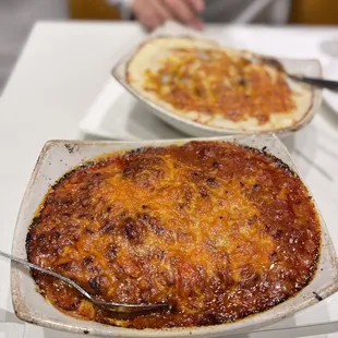 baked spaghetti with meat and cheese