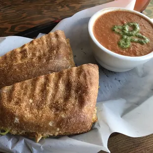 Tuna Salad Sandwiches and Tomato Bisque