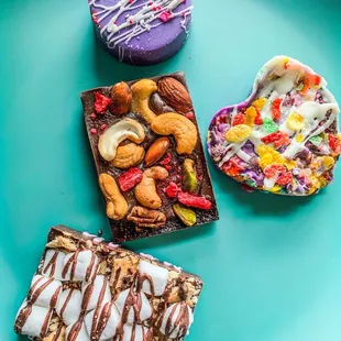 a variety of desserts