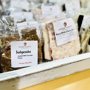 We make different chocolate barks