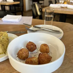 Smoked pollock fritters