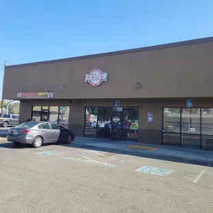 the front of the restaurant