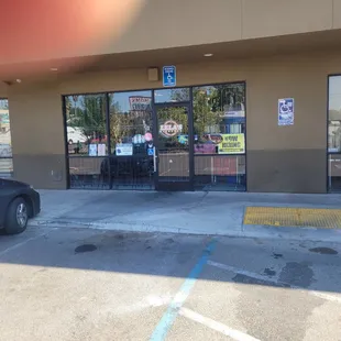 the front of the restaurant