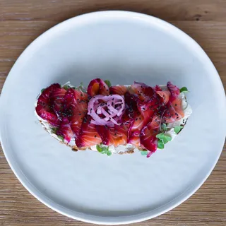 Homemade Salted Salmon Toast