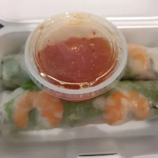 Shrimp Fresh rolls with fish sauce