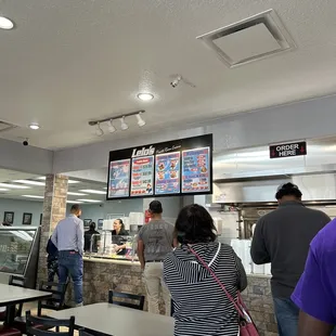 customers at the counter