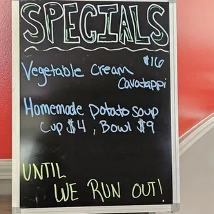 Random day&apos;s specials. (The owner makes a lot of cool/unique dishes. Check out the socials)