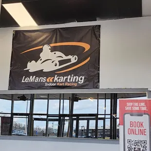 Banner inside the registration area